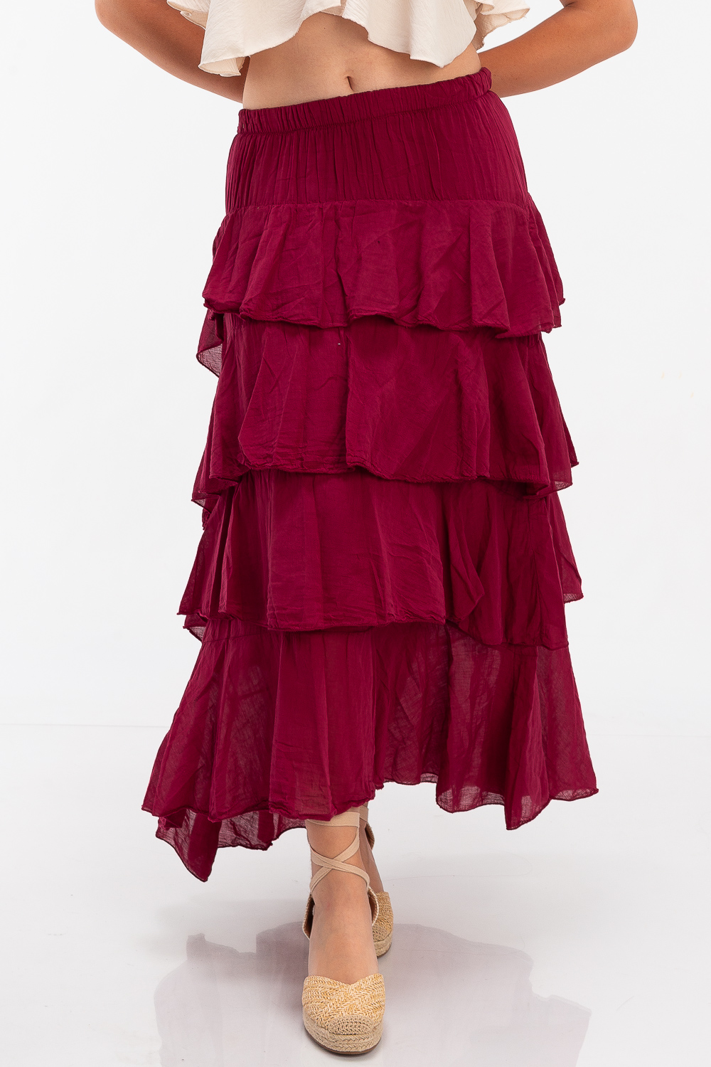 2220000457804 Flared Monochromatic Casual Dresses - Image 1