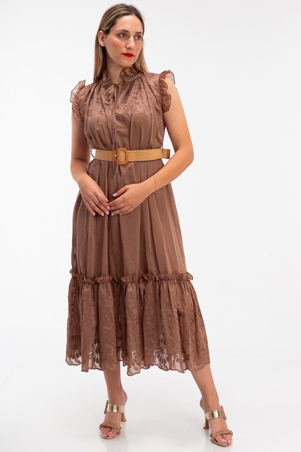 2220000458122 Flared Crochet Casual Dresses - Image 1