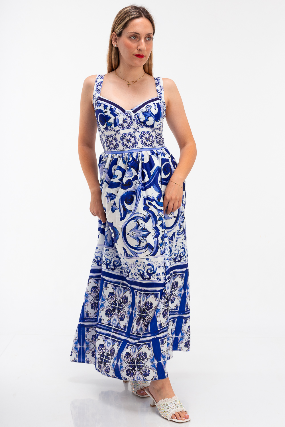 2220000468725 Strappy Floral Casual Dress - Image 1