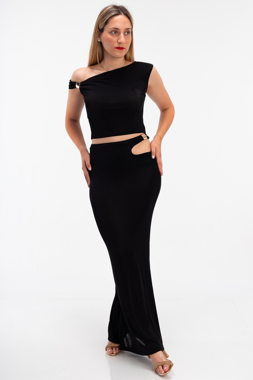 2220000469449 Cropped Cork Casual Set - Image 1