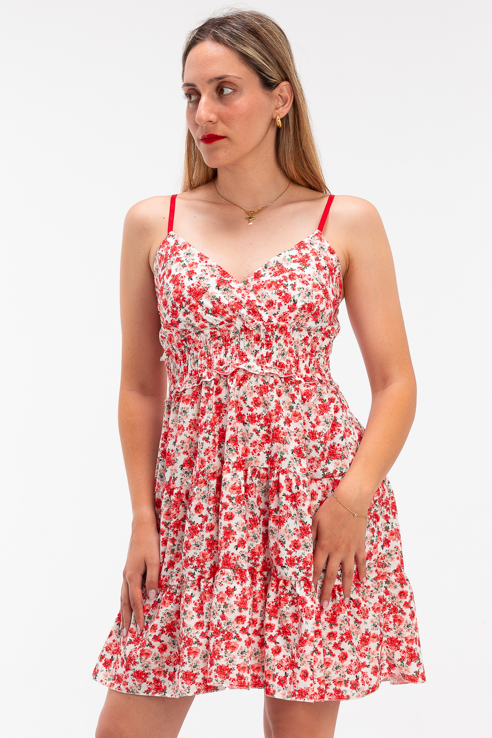 2220000472012 Flared Floral Casual Dress - Image 1