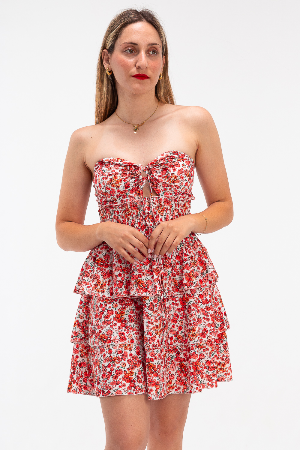 2220000472272 Flared Floral Casual Dress - Image 1