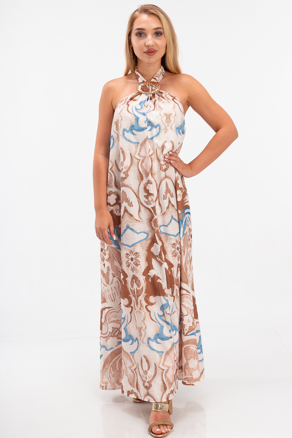 2220000493598 Strapless Floral Casual Dress - Image 1