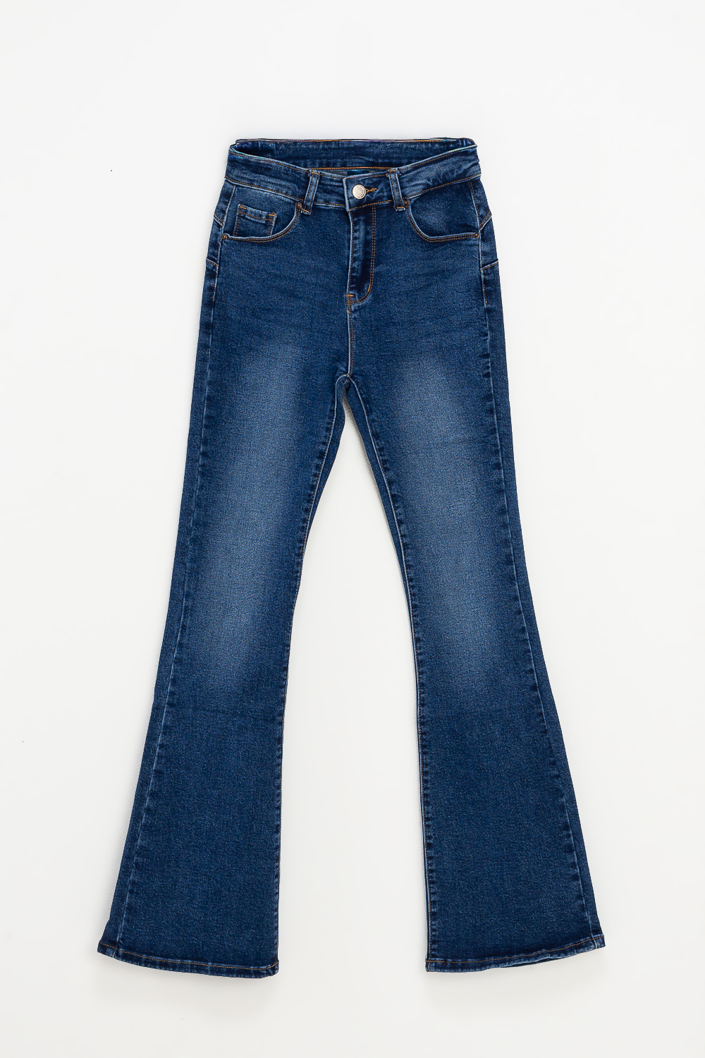 2220000498470 Slim-Fit Denim Flares - Image 1