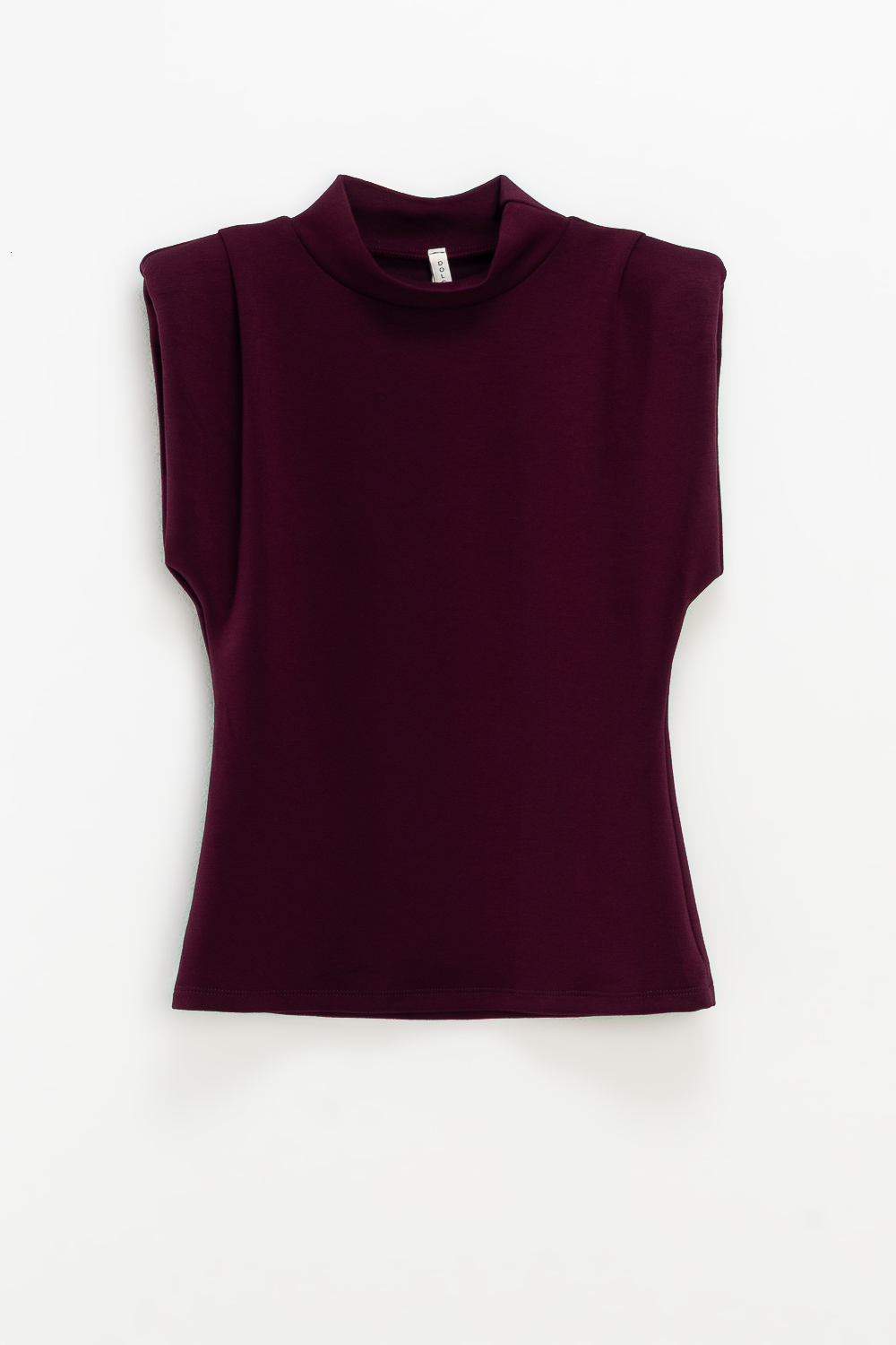 2220000514132 Padded shoulder Monochromatic Blouse - Image 1