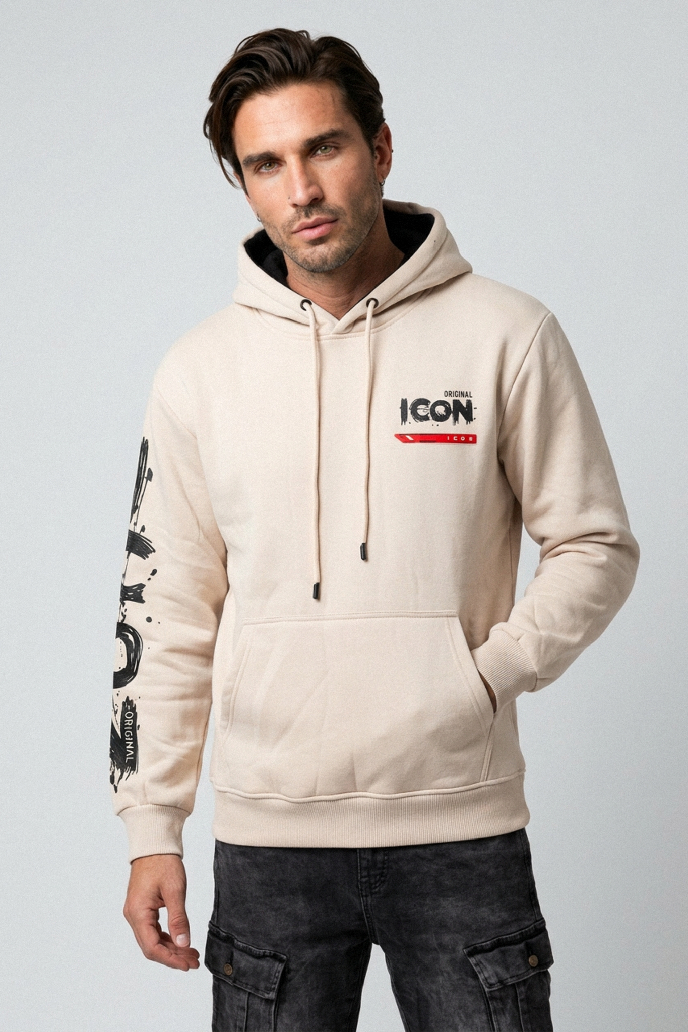 Phantora.AI_2220000524964 Relaxed-Fit Stamped Hoody - Image 1