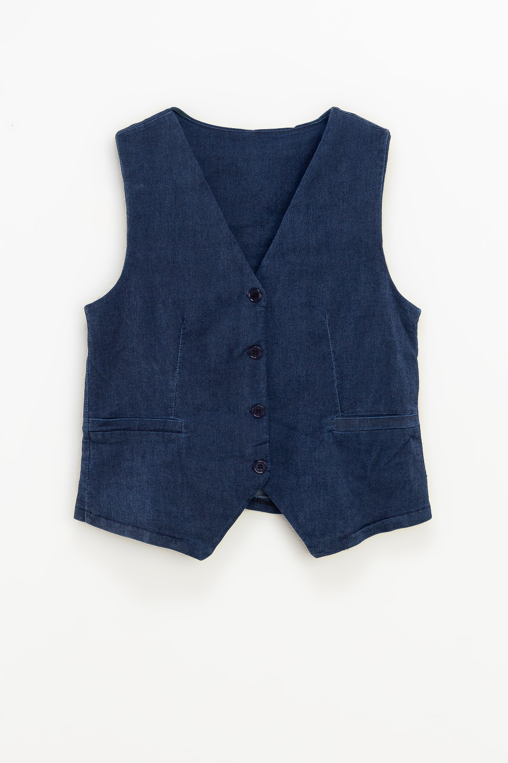 2220000513371 Sleeveless Denim Blouse - Image 1