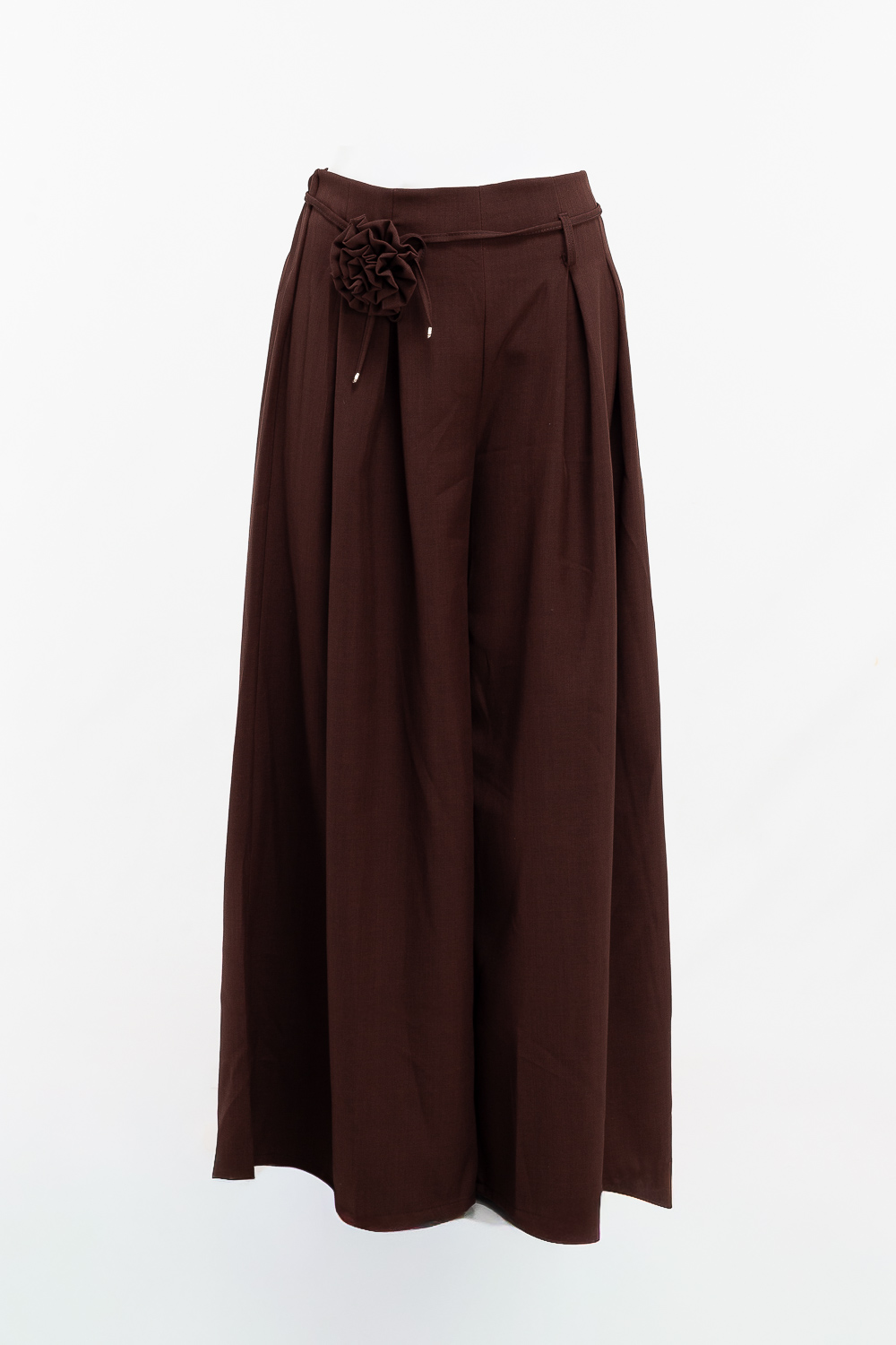 2220000513814 Pleated Monochromatic Pants - Image 1
