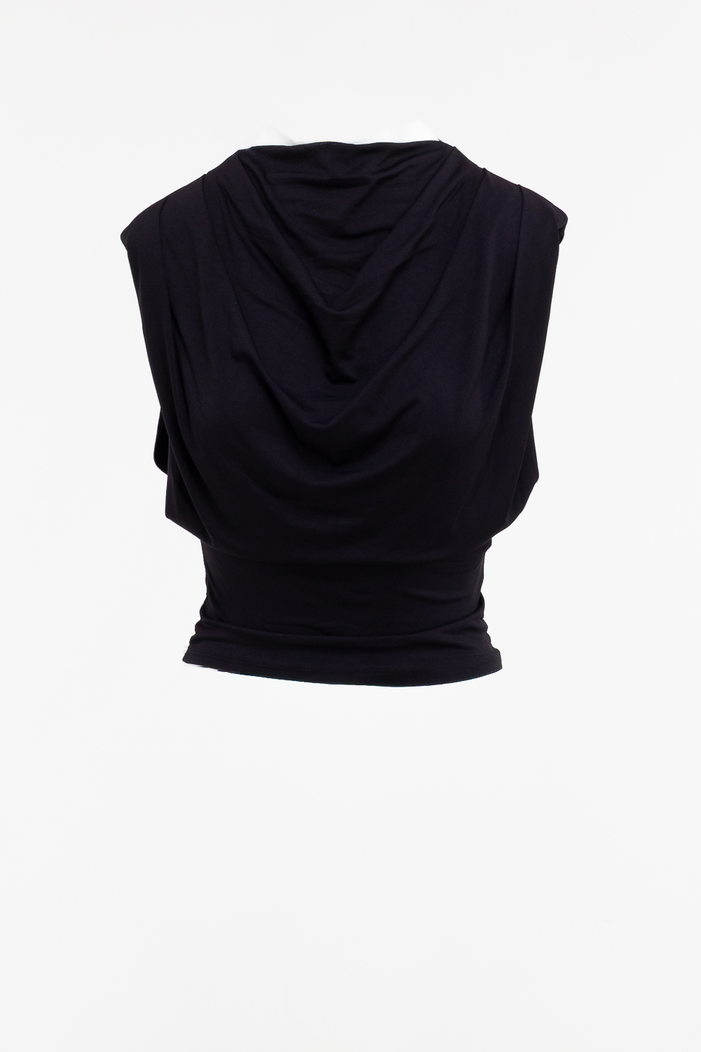 2220000530866 Padded shoulder Monochromatic Blouse - Image 1