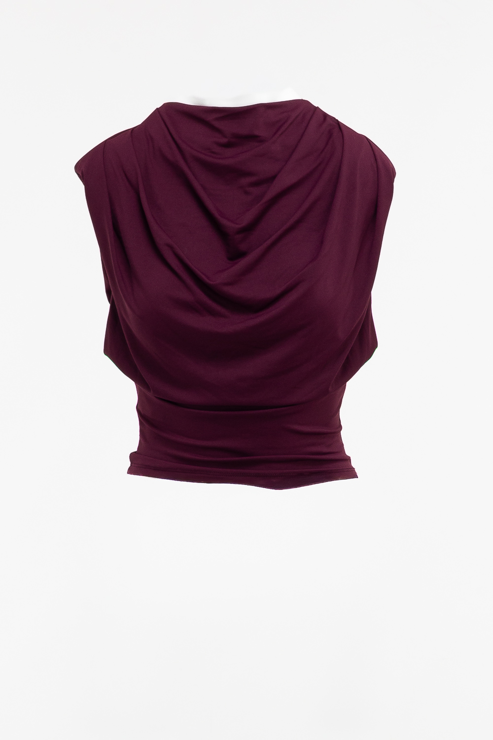 2220000530873 Padded shoulder Monochromatic Blouse - Image 1
