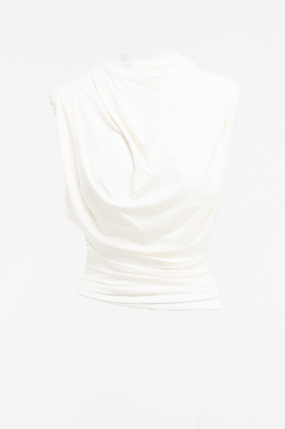 2220000530903 Padded shoulder Monochromatic Blouse - Image 1