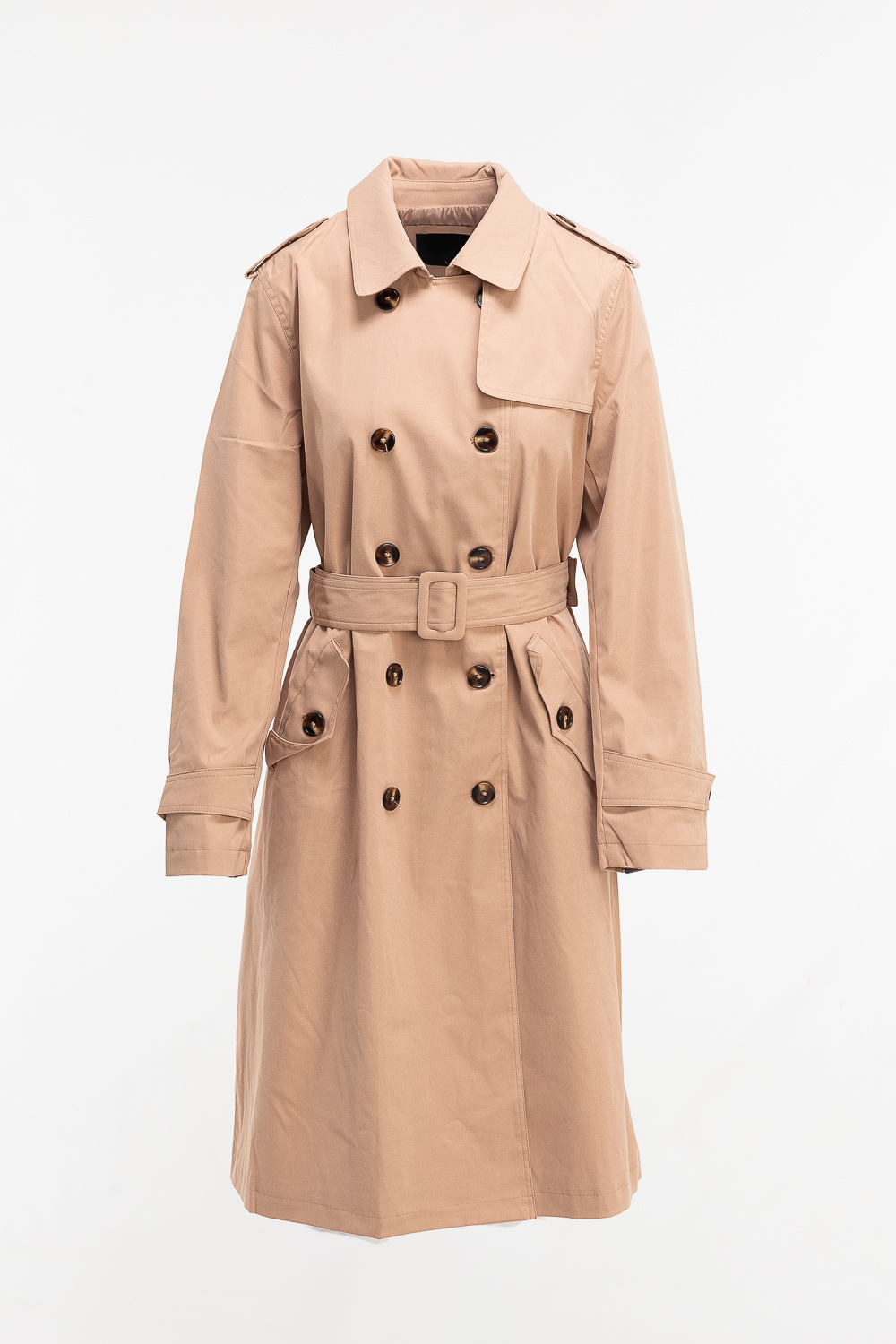 2220000508582 Button up Monochromatic Overcoat - Image 1