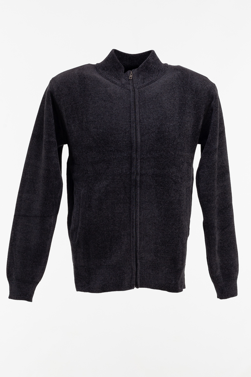 2220000512176 Regular-Fit Velvet Knit Jacket - Image 1