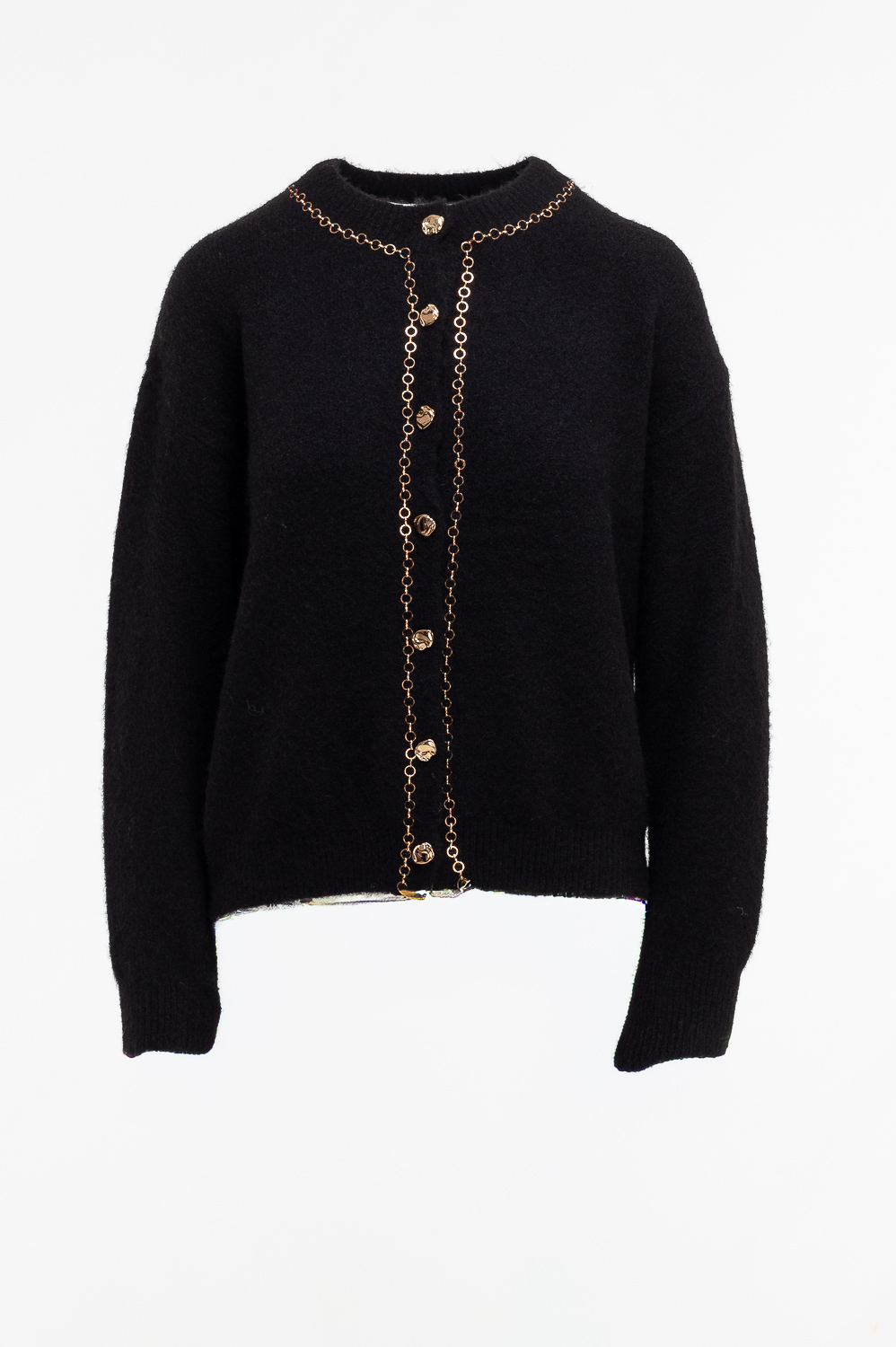 2220000516013 Regular-Fit Monochromatic Knit Jacket - Image 1
