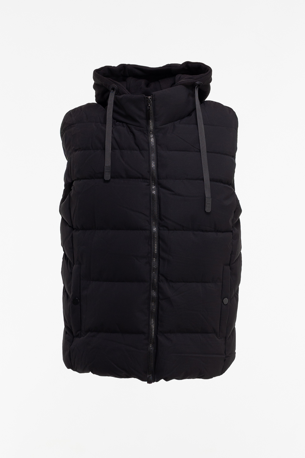 2220000525152 Sleeveless Monochromatic Bomber Jacket - Image 1