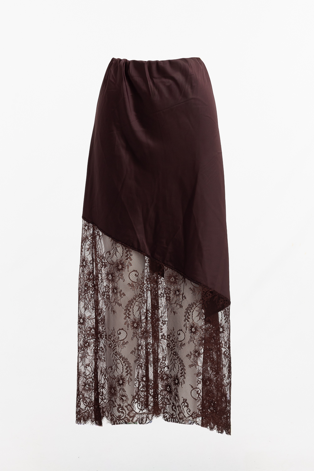 2220000538954 Asymmetric Laced Evening Skirt - Image 1
