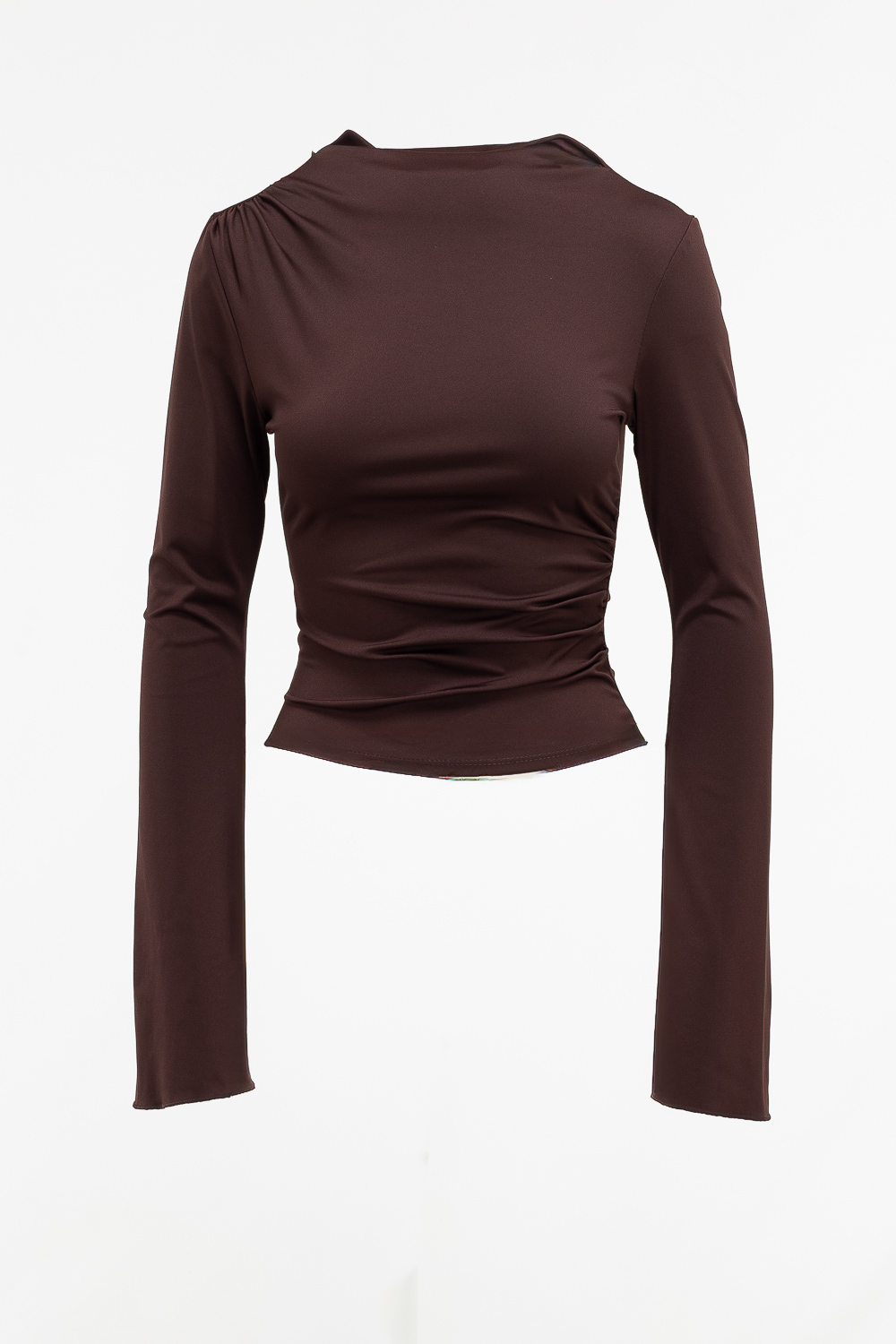 2220000539036 Draped Monochromatic Blouse - Image 1