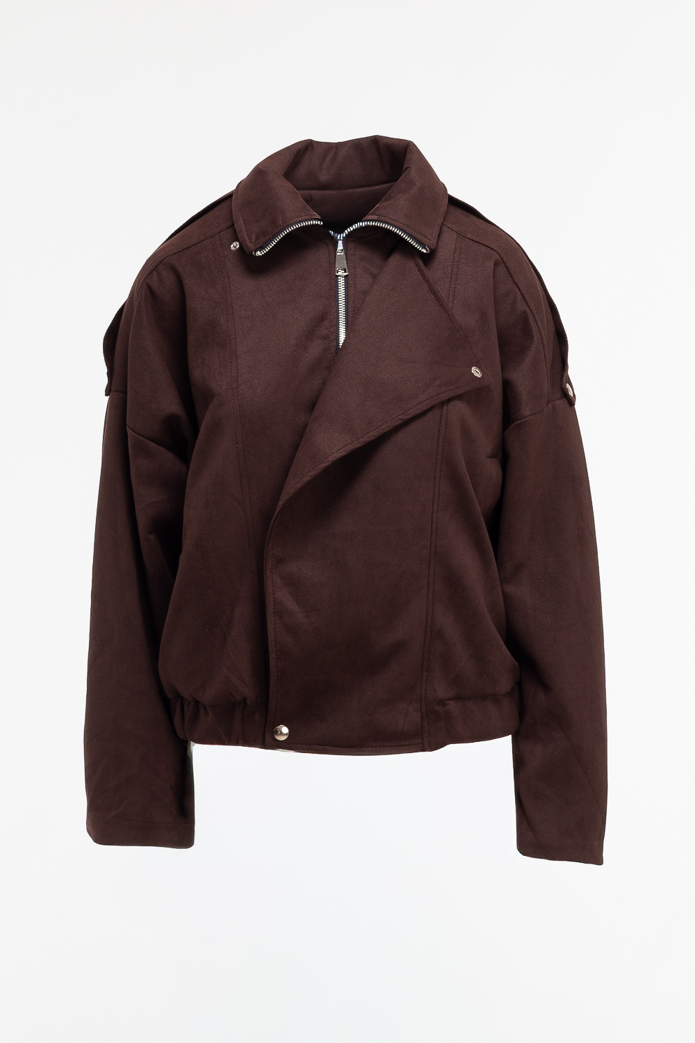 2220000542920 Relaxed-Fit Suede Jacket - Image 1