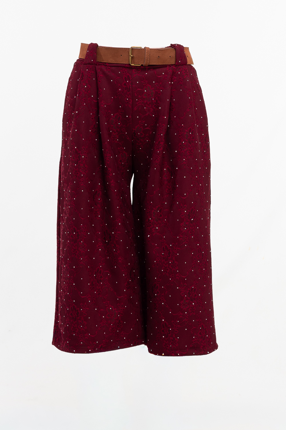 2220000546294 Wide-Leg Laced Shorts - Image 1