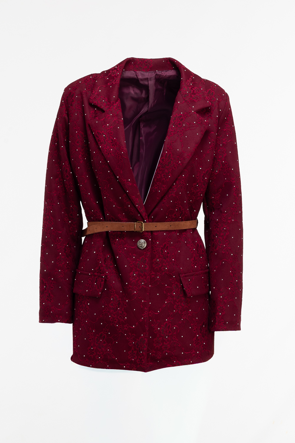 2220000547840 Regular-Fit Laced Jacket - Image 1