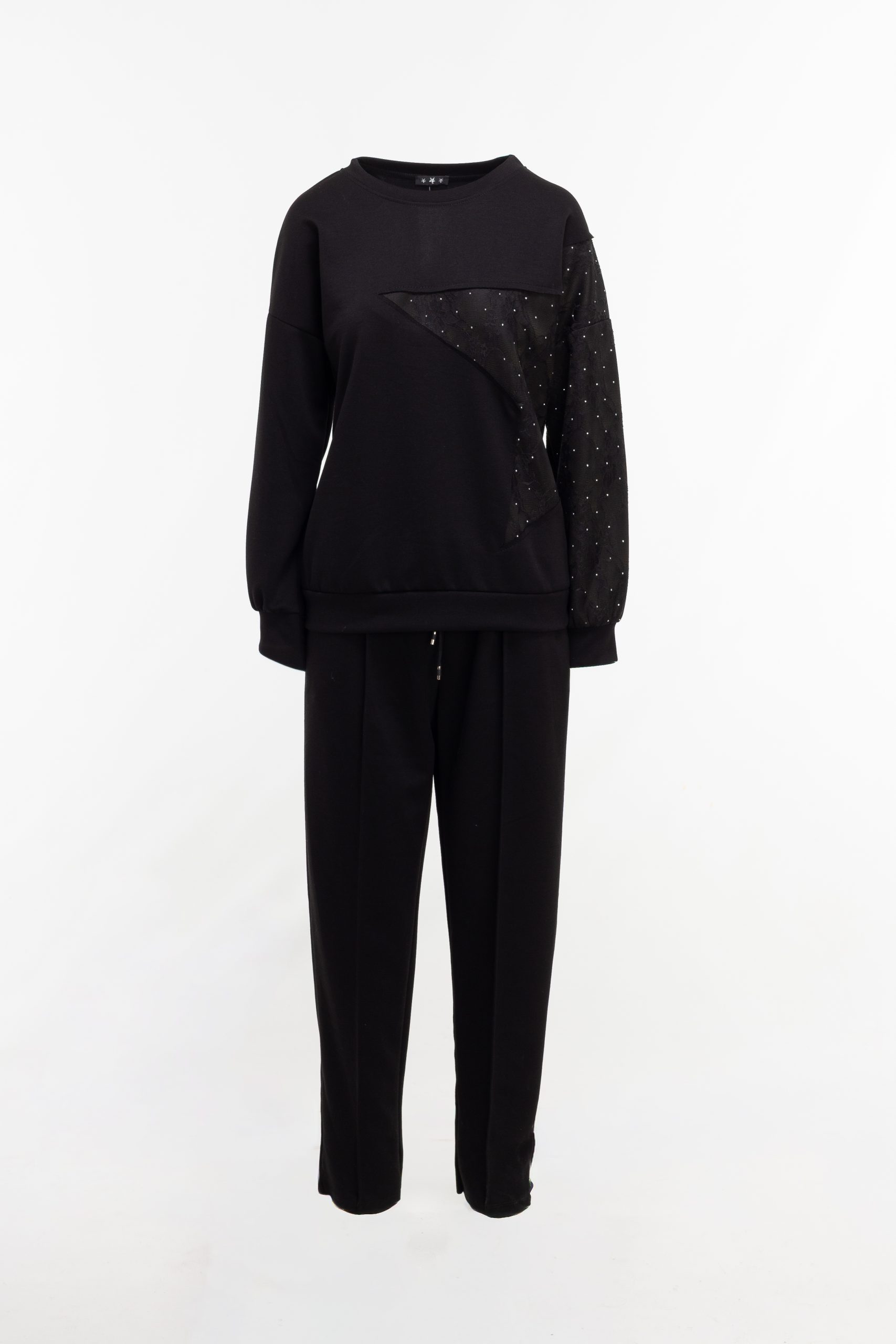 2220000567541 Relaxed-Fit Laced Tracksuit Set - Image 1