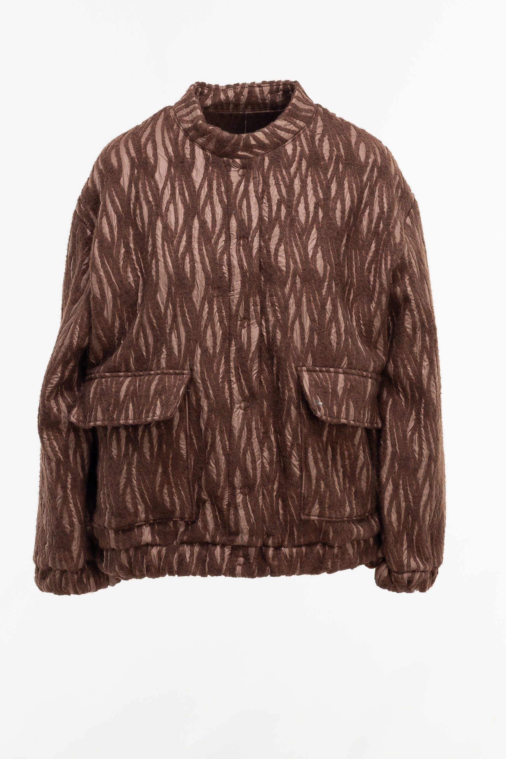 2220000569477 Crew Neck Abstract Jacket - Image 1