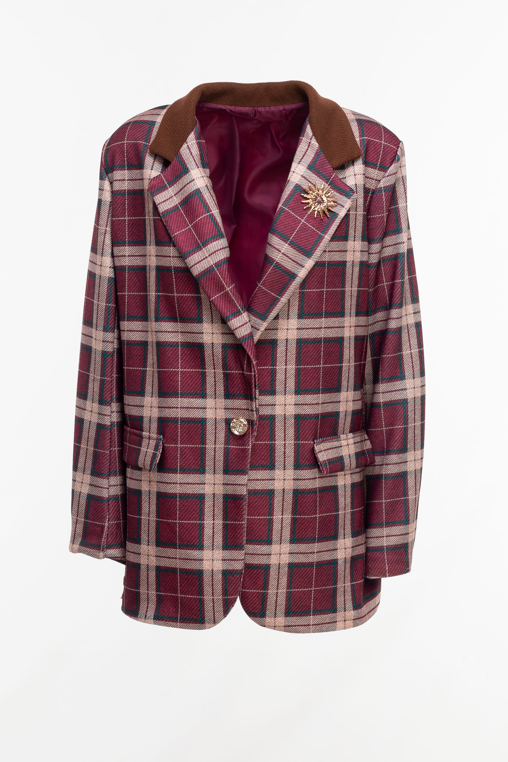 2220000572521 Relaxed-Fit Checkered Jacket - Image 1