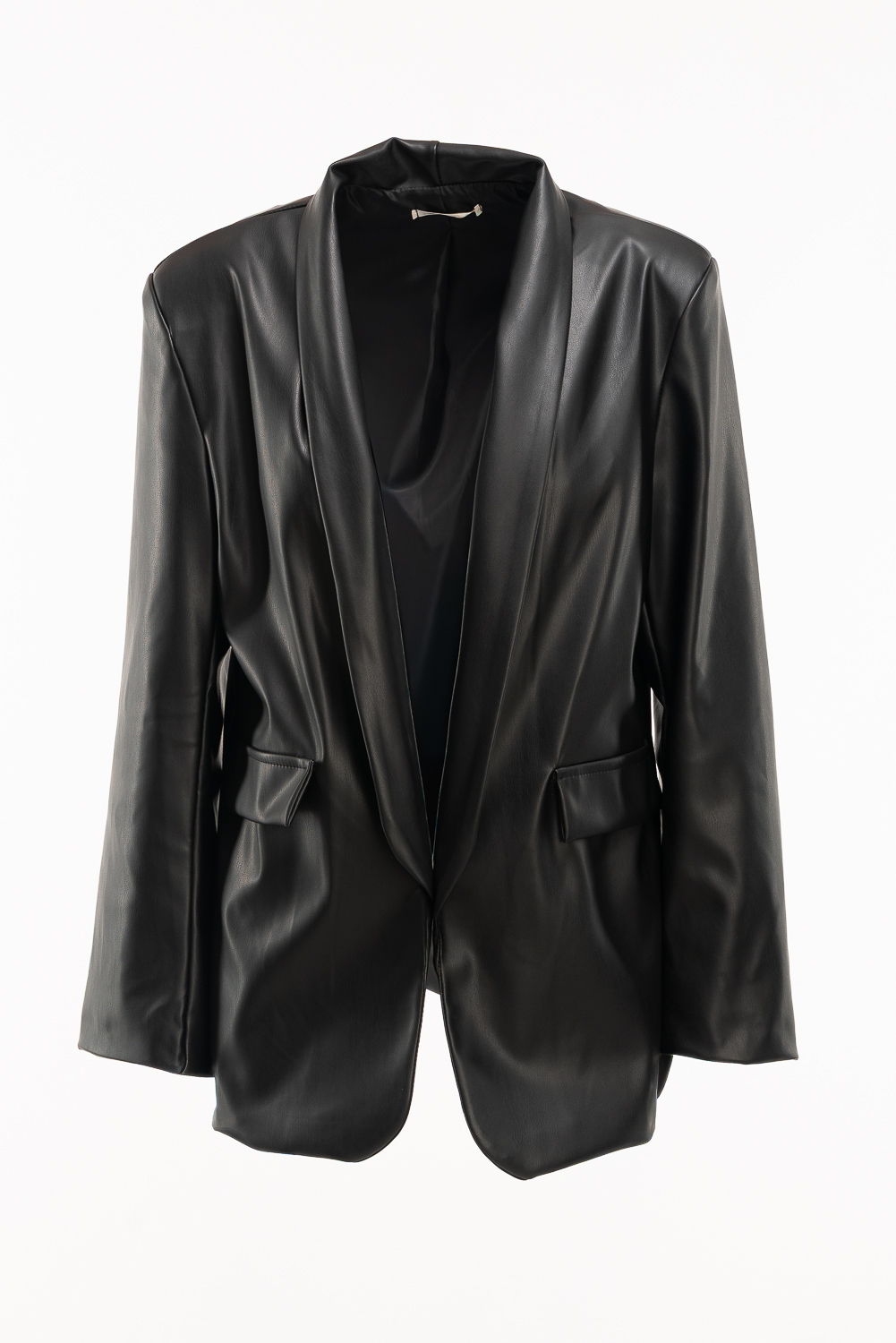 2220000569415 Relaxed-Fit Leatherette Jacket - Image 1