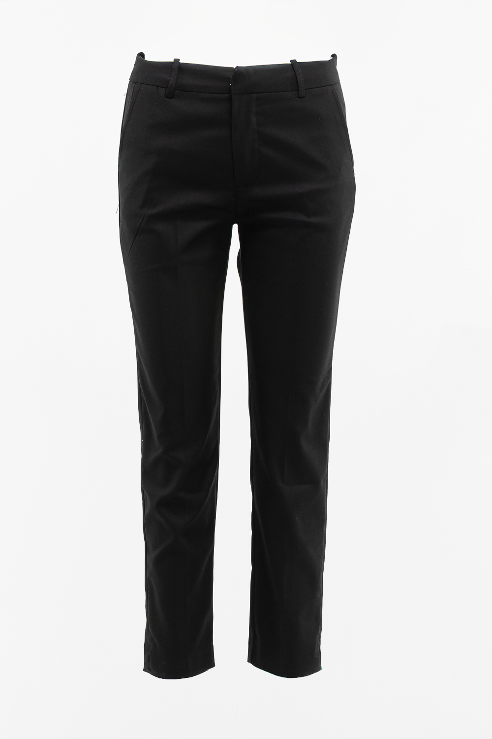 2220000451857 Slim-Fit Monochromatic Trousers - Image 1