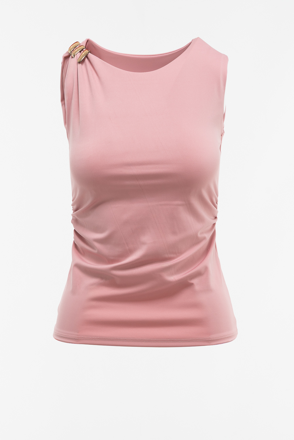 2220000582483 Sleeveless Monochromatic Blouse - Image 1
