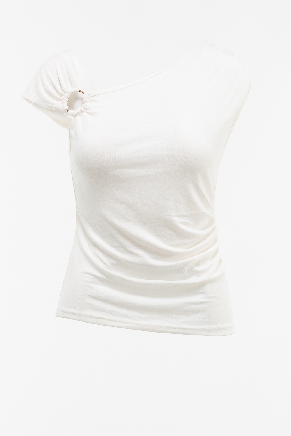2220000584906 Draped Monochromatic Blouse - Image 1