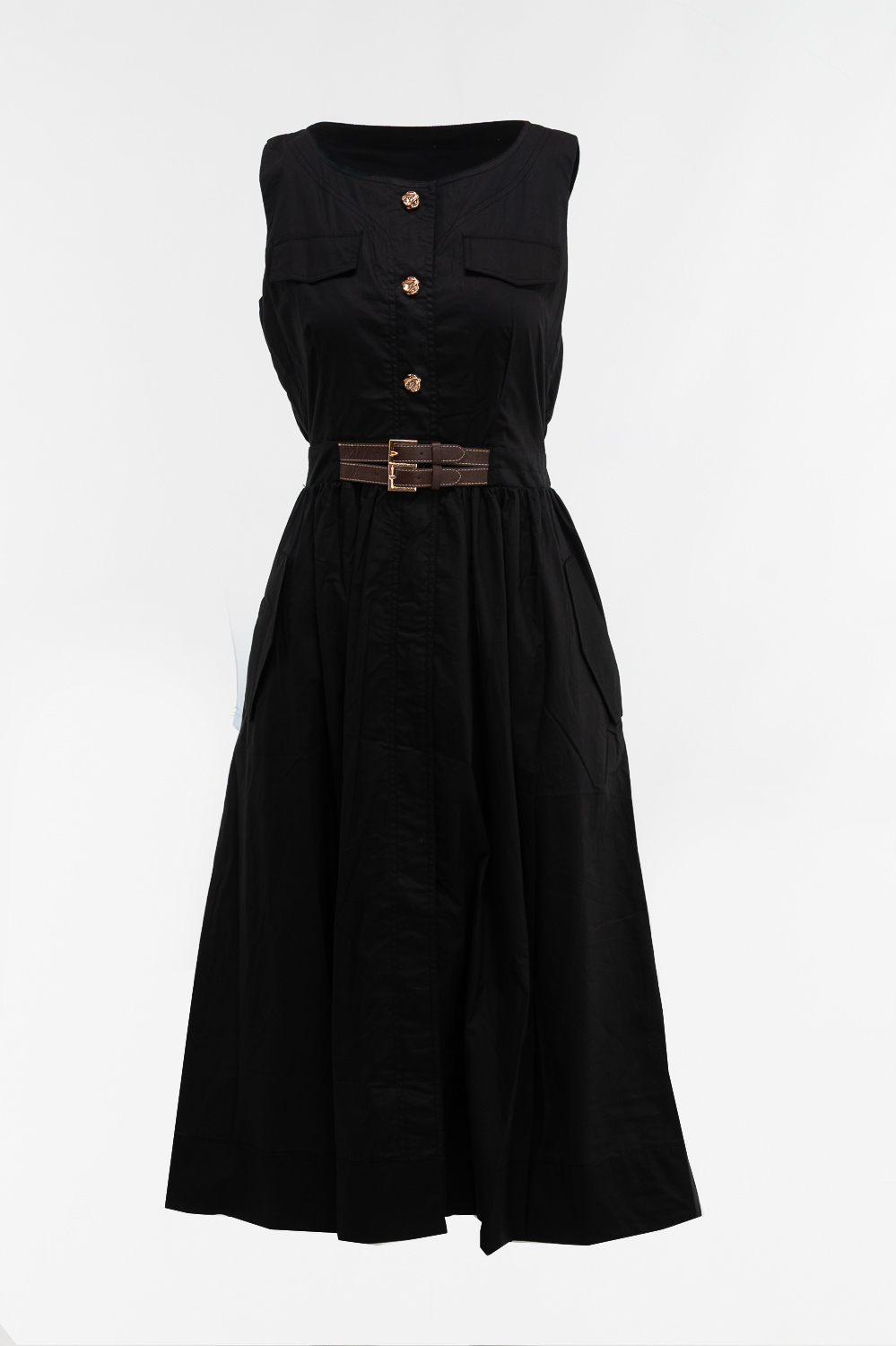 2220000585415 Maxi Cotton Casual Dress - Image 1