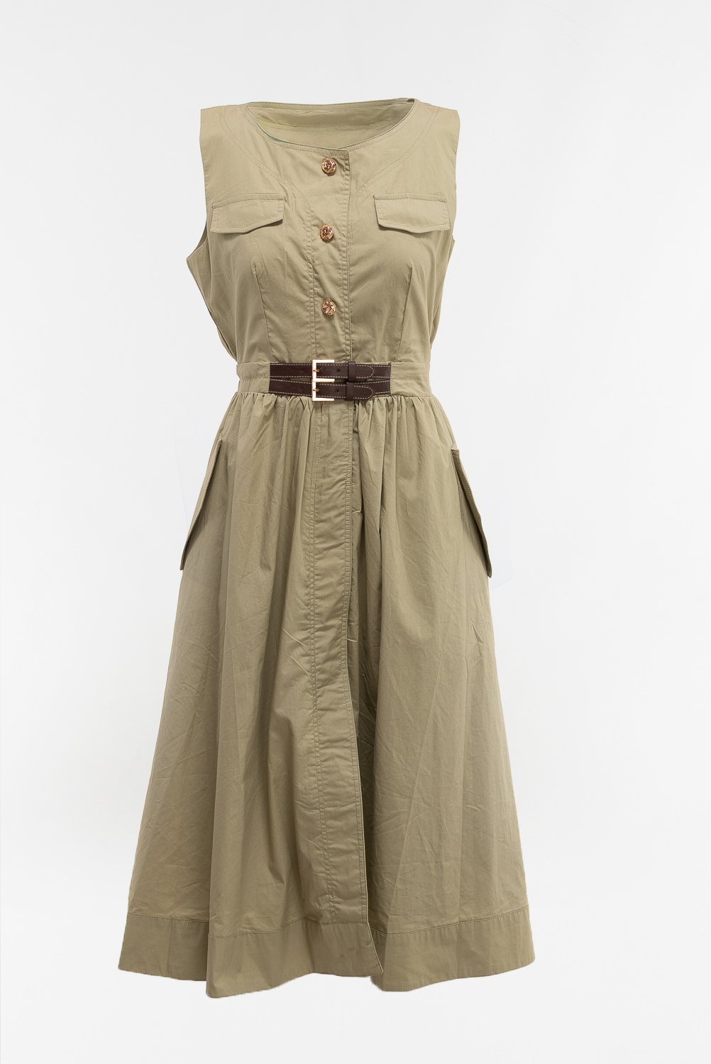 2220000585439 Maxi Cotton Casual Dress - Image 1