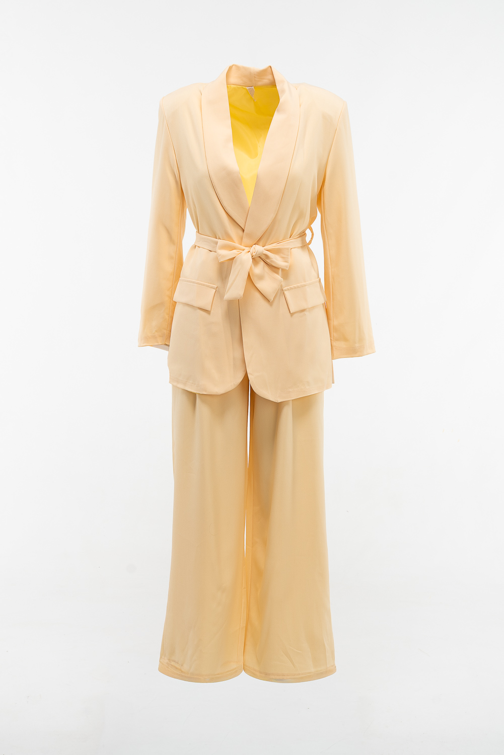 2220000585767 Wide-Leg Monochromatic Casual Set - Image 1