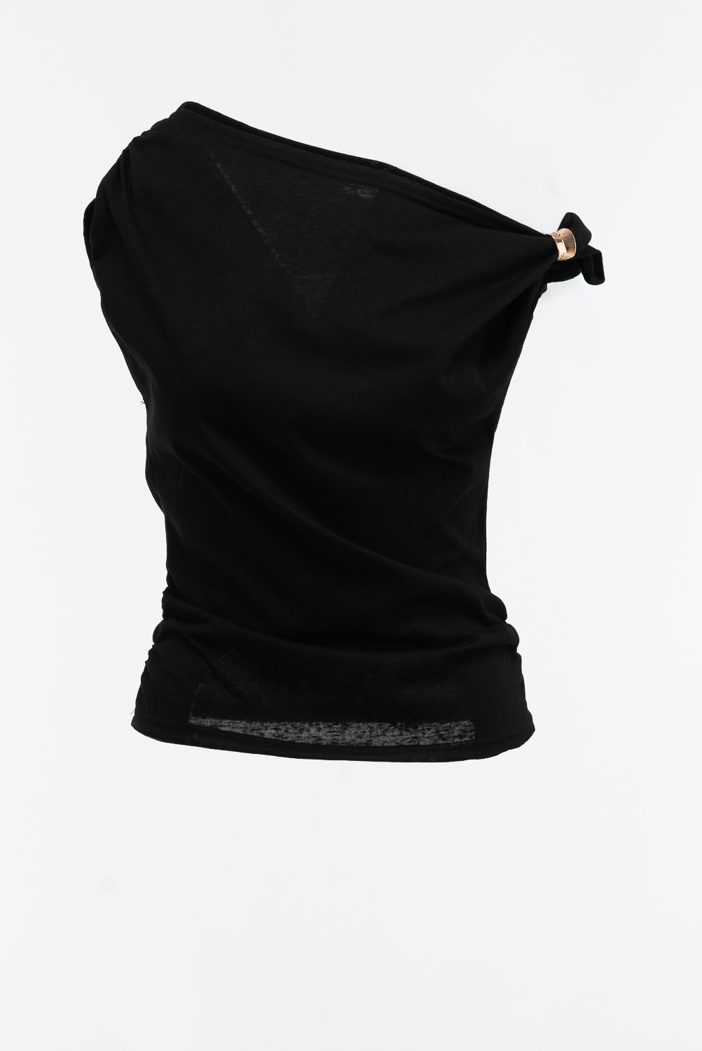 2220000586184 Draped Monochromatic Blouse - Image 1