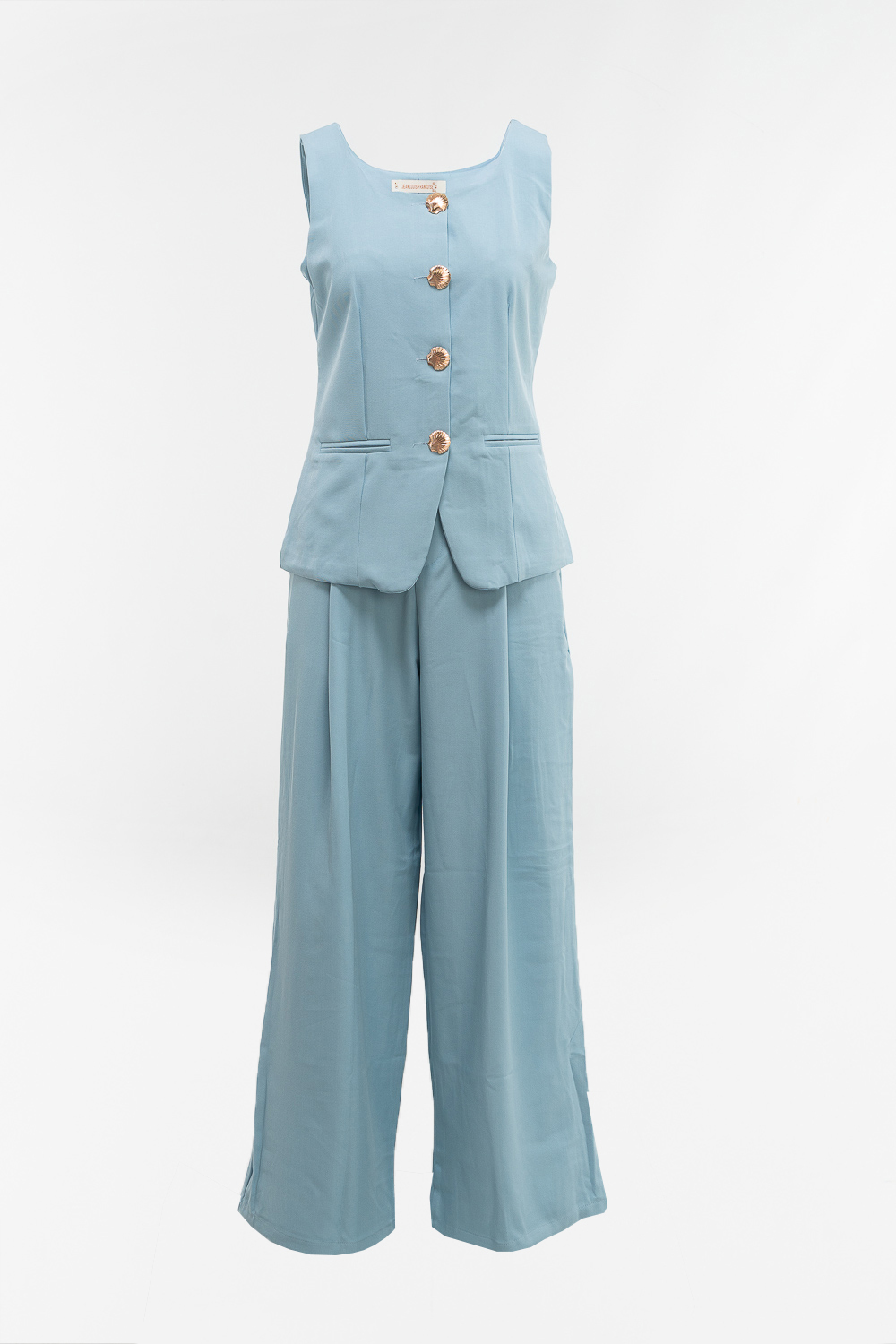 2220000587013 Regular-Fit Monochromatic Casual Set - Image 1
