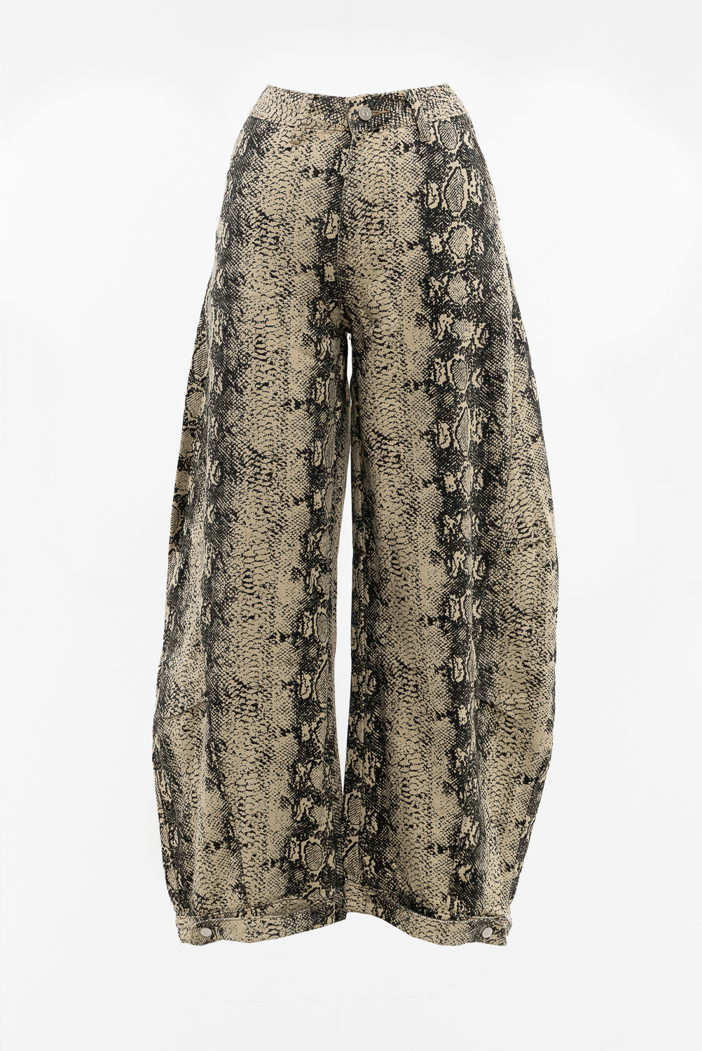 2220000588249 Barrel-Fit Animal Print Jeans - Image 1