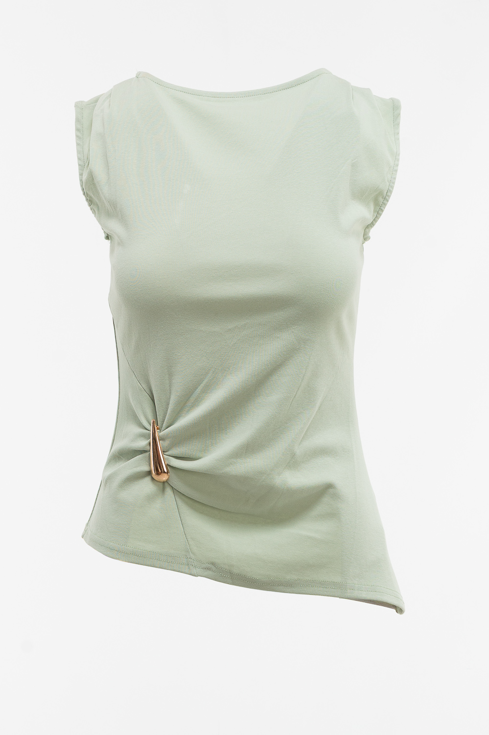 2220000590723 Draped Cotton Blouse - Image 1