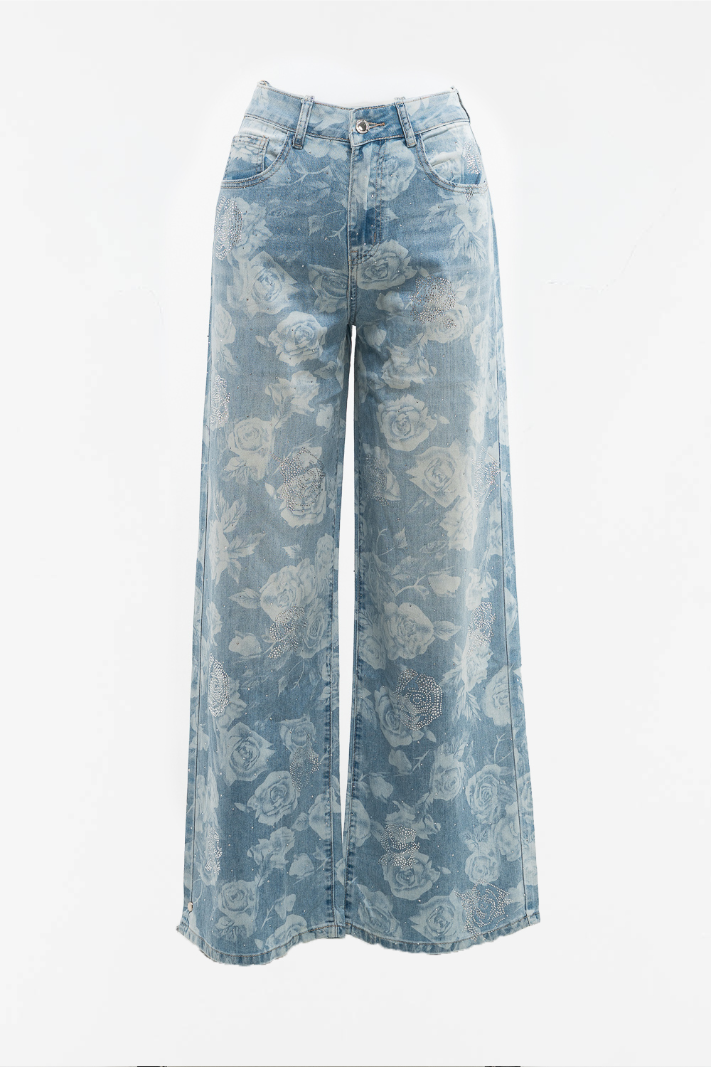 2220000593472 Wide-Leg Floral Jeans - Image 1