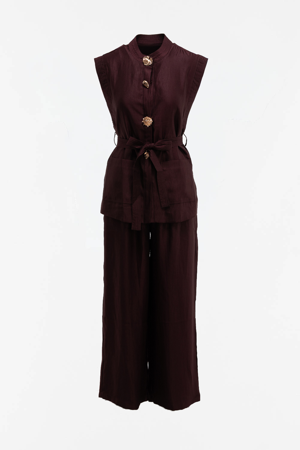2220000594127 Relaxed-Fit Monochromatic Casual Set - Image 1