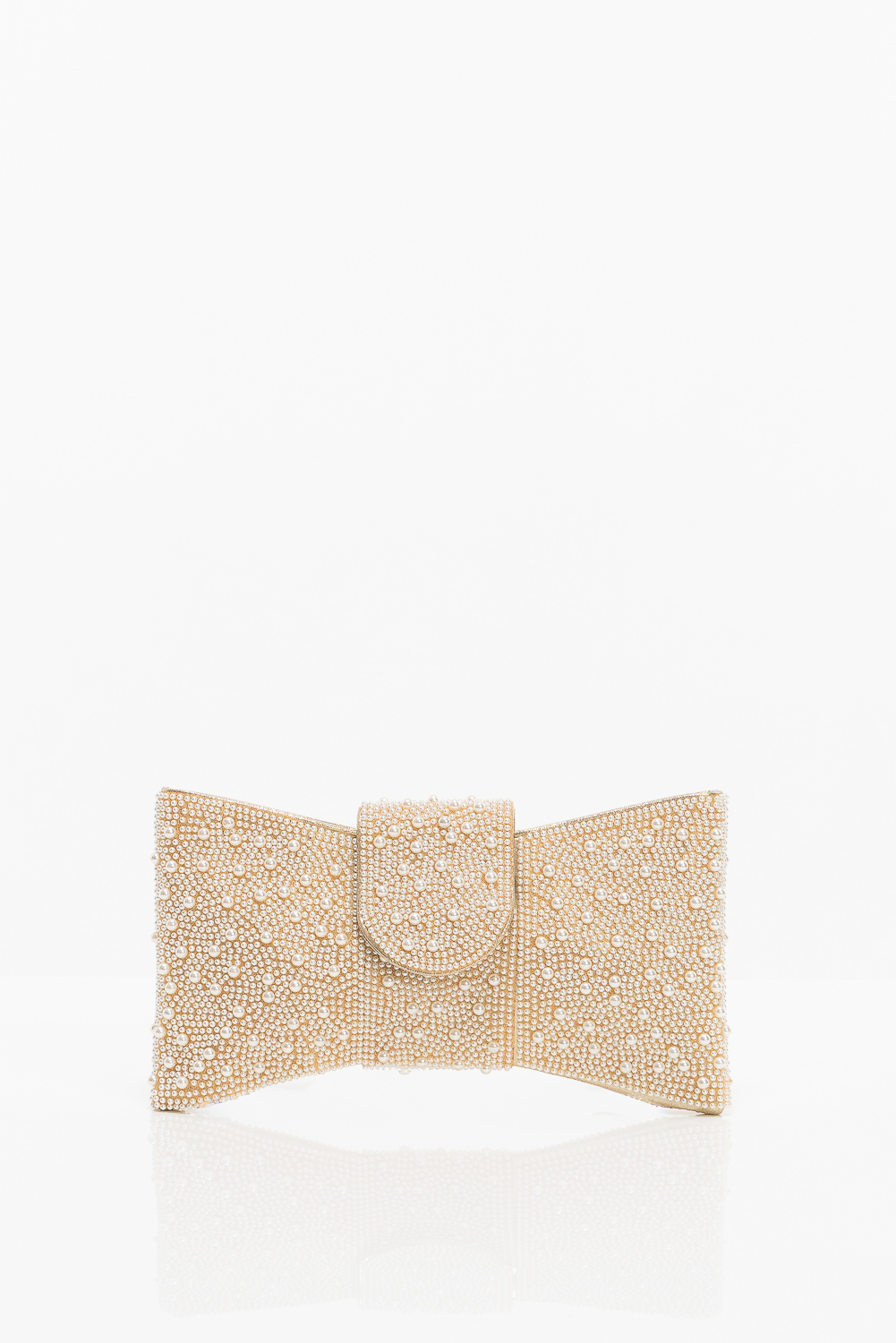 2220000606349 Faux Pearl Embelished Evening Bag - Image 1