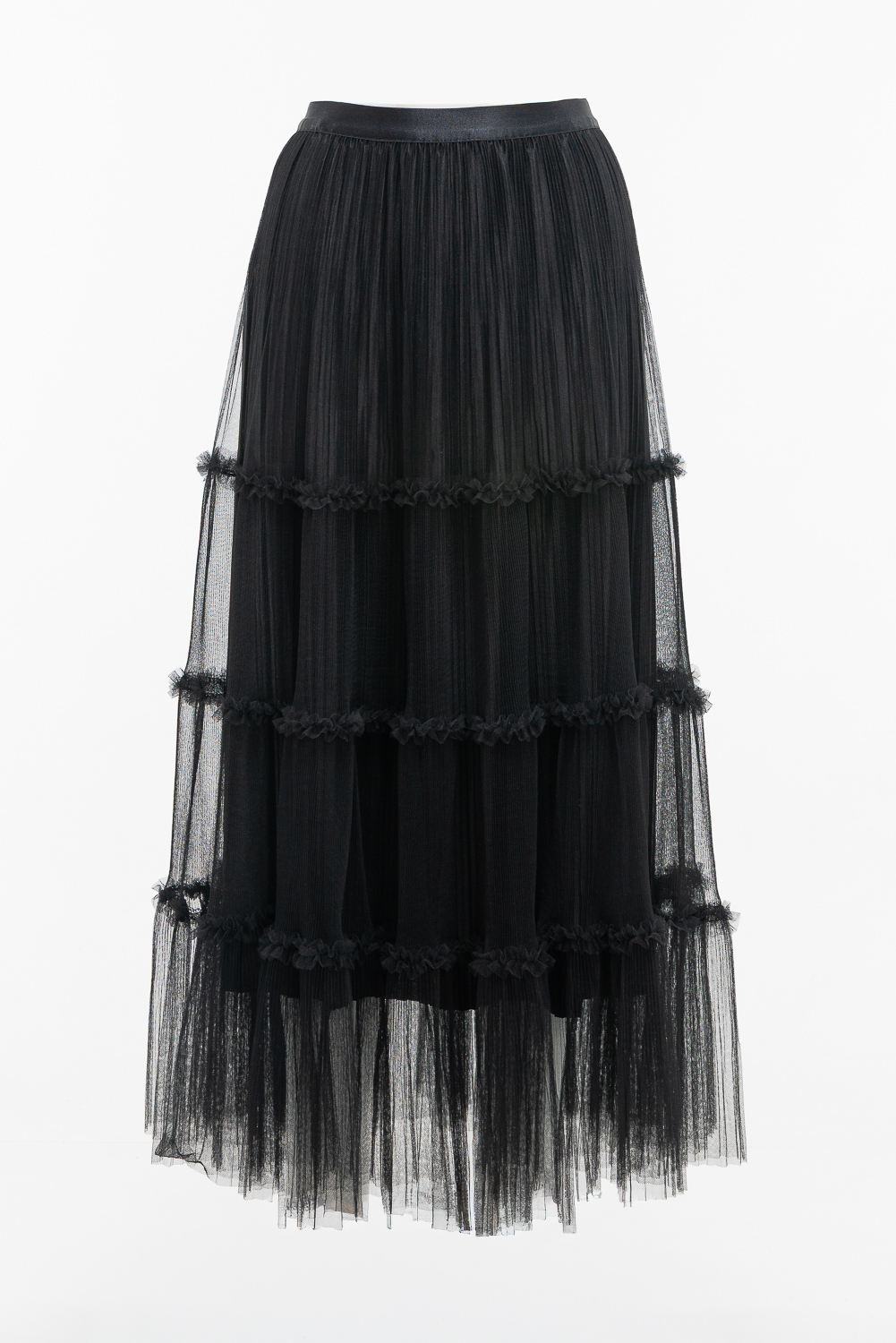 2220000614238 Flared Tulle Casual Skirt - Image 1