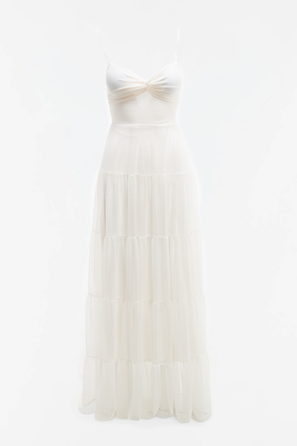 2220000614498 Strappy Tulle Evening Dress - Image 1